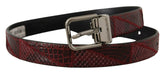 Dolce & Gabbana Red Exotic Leather Metal Logo Buckle Belt -   -  Dolce & Gabbana.
